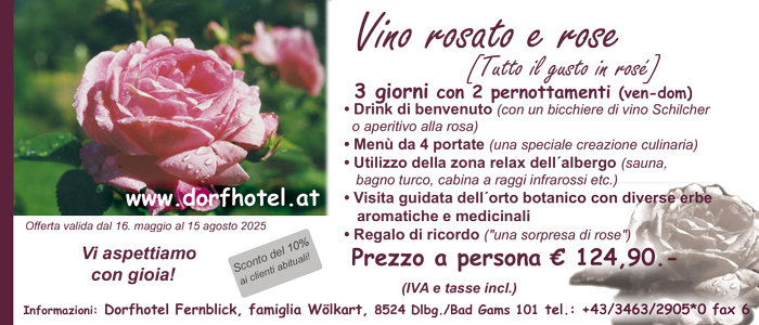 Vino rosato e rose